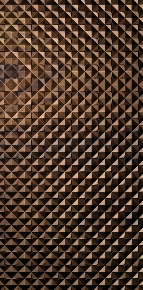 WALL PANEL - K-14 Modern Geometric Pyramid Relief 3D Model